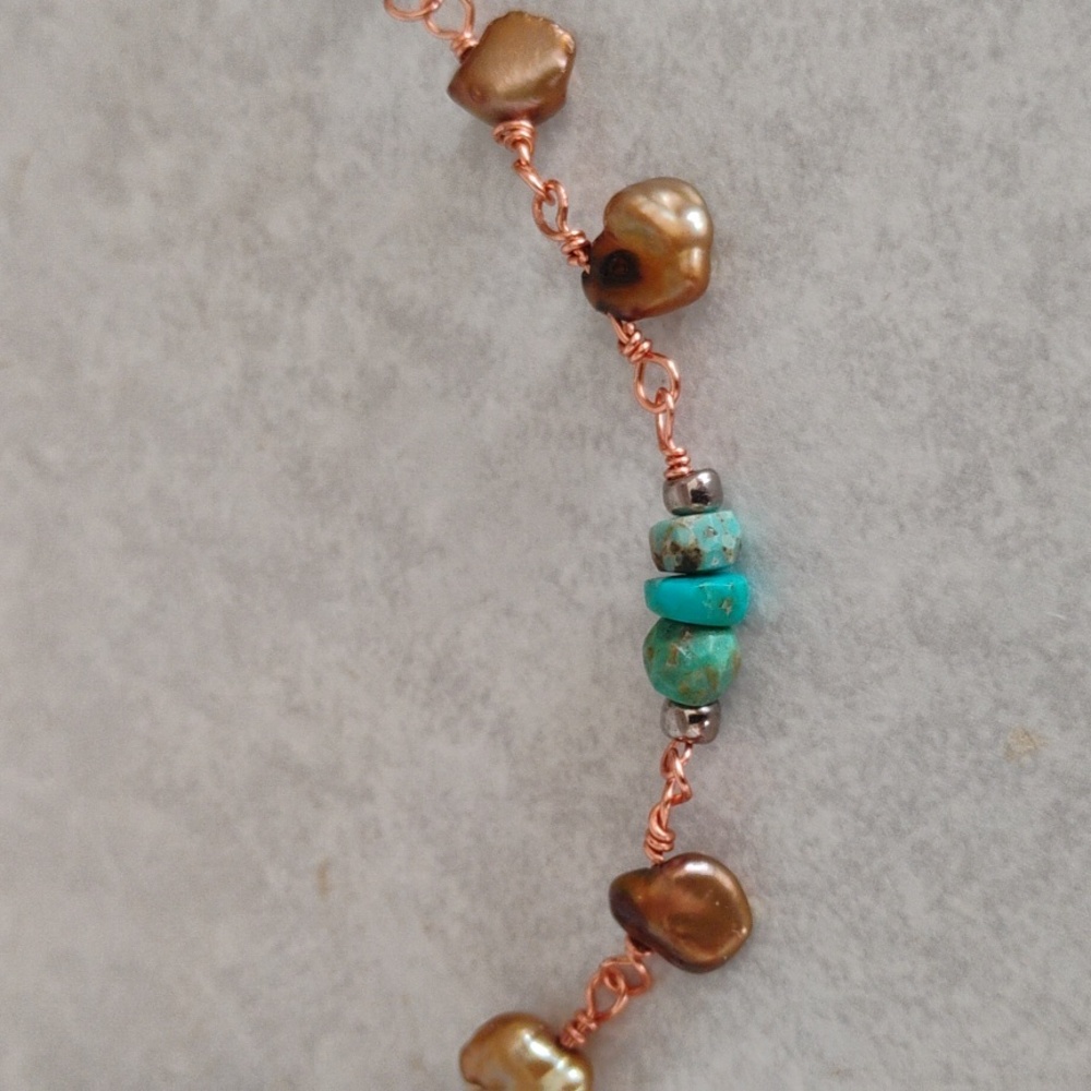 Multi gemstones Kingman turquoise Necklace